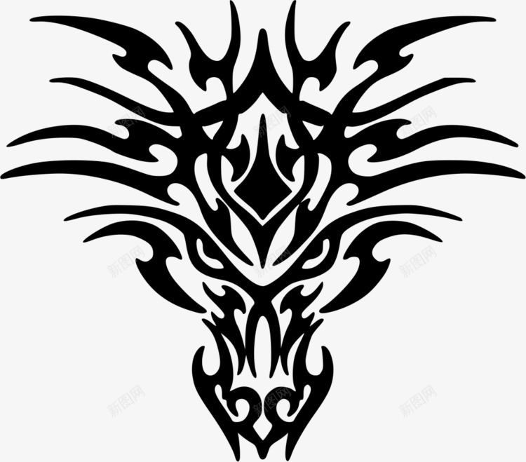 龙剪影中国龙模板剪影png免抠素材_新图网 https://ixintu.com 剪影 龙剪影 中国 龙模板 模板