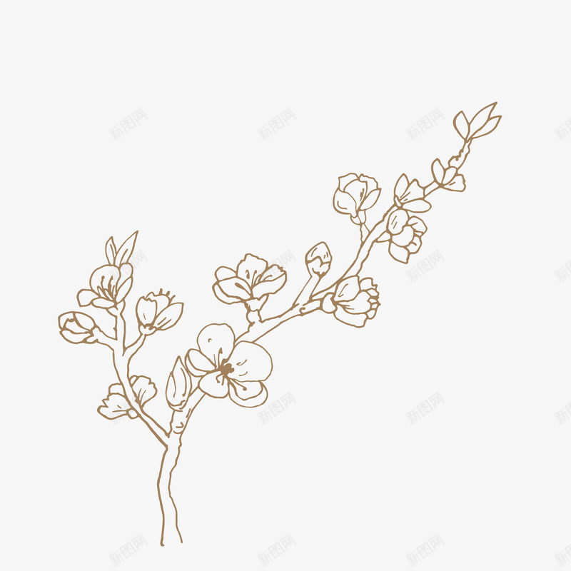 手绘樱花免扣墨水钢笔花卉插画典雅装饰包装设计图形png免抠素材_新图网 https://ixintu.com 手绘 樱花 免扣 墨水 钢笔 花卉 插画 典雅 装饰 包装设计 图形