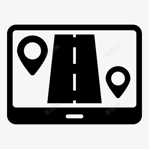 移动地图地图定位器地图引脚svg_新图网 https://ixintu.com 地图 移动 在线 位置 定位器 引脚 指针 一组 导航 字形 矢量