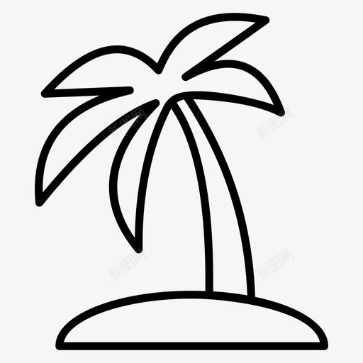 海滩海湾岛屿svg_新图网 https://ixintu.com 岛屿 热带 海滩 海湾 棕榈树 地区 旅游 度假 矢量 矢量图 图标