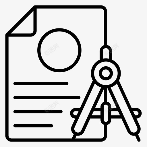 指南针建筑指南针绘图工具svg_新图网 https://ixintu.com 指南针 工具 建筑 绘图 几何 铅笔 罗盘 教育 大纲 图标