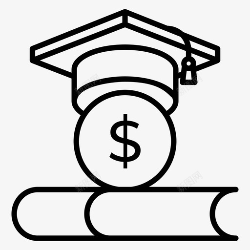 教育贷款教育补助金奖学金svg_新图网 https://ixintu.com 教育 贷款 补助金 奖学金 赞助 教育学 学生 大纲 图标