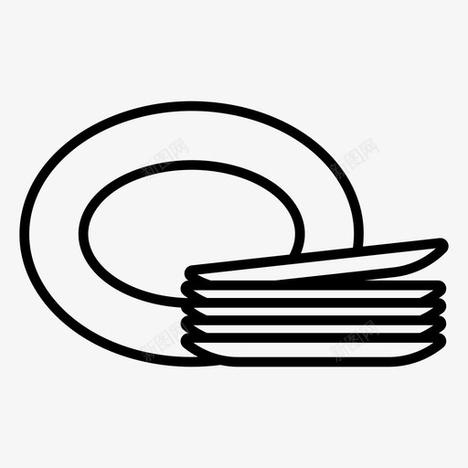 盘子清洁餐具svg_新图网 https://ixintu.com 盘子 清洁 餐具 瓷器 早餐