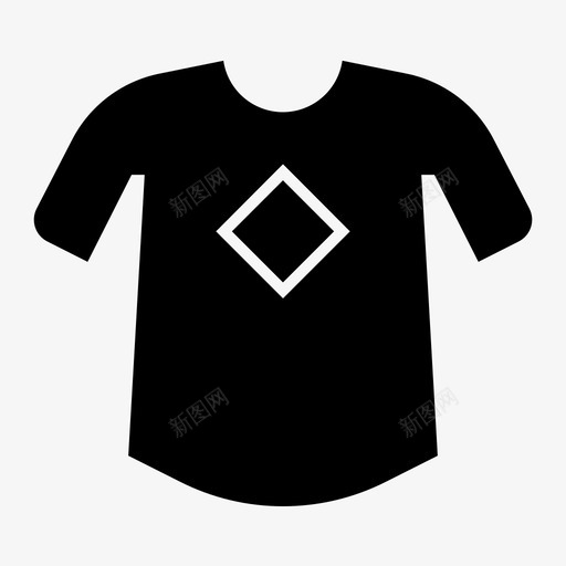 T恤服装钻石svg_新图网 https://ixintu.com 服装 钻石 时尚 图标 纯色