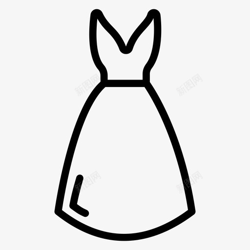 礼服服装女装线向量图标集svg_新图网 https://ixintu.com 服装 礼服 女装 向量 图标