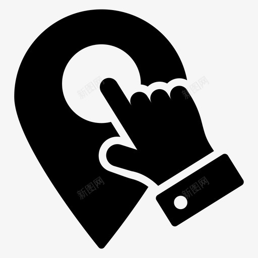 单击位置gps地图导航svg_新图网 https://ixintu.com 单击 位置 导航 地图 触摸 定位 实体 矢量 矢量图 图标