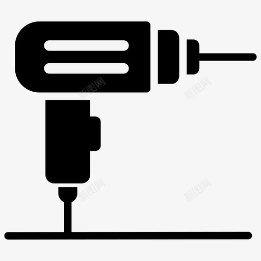 钻床施工工具五金器具svg_新图网 https://ixintu.com 钻床 施工 工具 五金 器具 电钻 维修 维修工 工具集 实心 图标