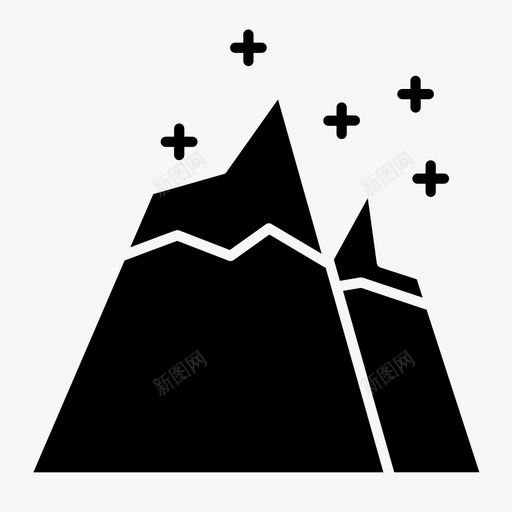 高山风景雪景svg_新图网 https://ixintu.com 高山 冬季 风景 雪景 图标 实景