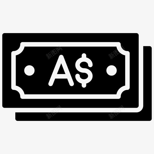 澳元纸币货币集字形矢量图标svg_新图网 https://ixintu.com 澳元 纸币 货币 字形 矢量 矢量图 图标