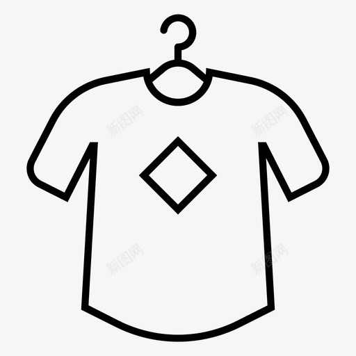 T恤钻石时尚svg_新图网 https://ixintu.com 钻石 时尚 衣架 图标 套装 系列