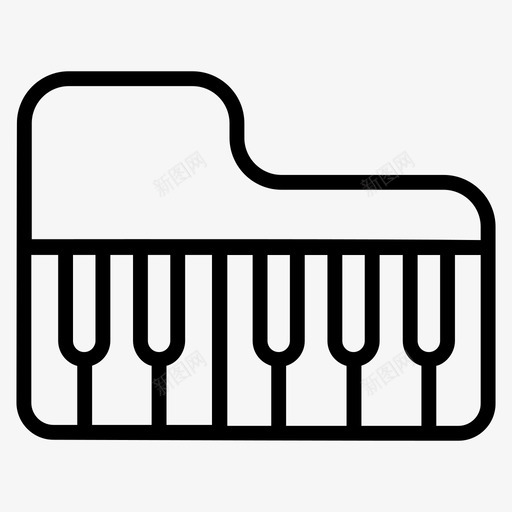 钢琴电子乐器键盘合成器svg_新图网 https://ixintu.com 乐器 键盘 钢琴 电子 合成器 音乐 向量 图标