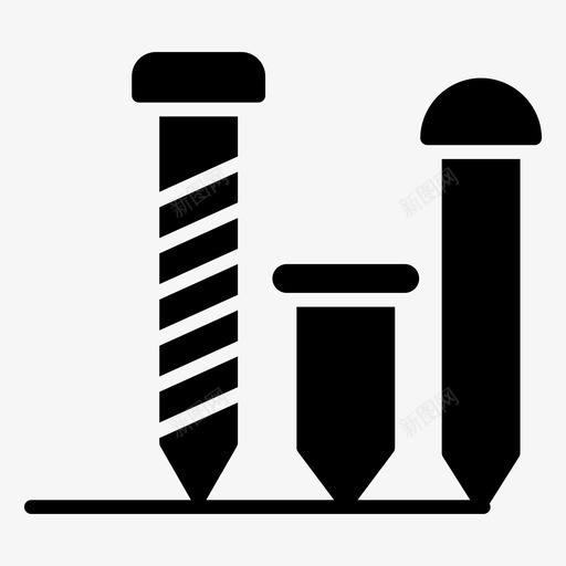 宪法钉木工钉建筑工具svg_新图网 https://ixintu.com 建筑 宪法 建筑工 木工 工具 别针 钢钉 工具集 实心 图标