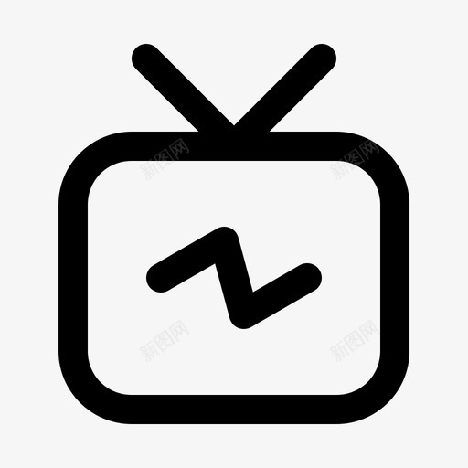 流式视频直播电视svg_新图网 https://ixintu.com 流式 用户界面 视频 视频直播 电视 通用