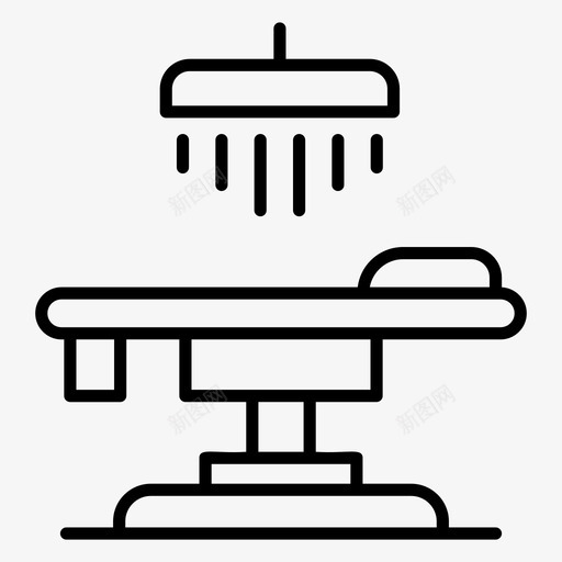 手术台检查台医院设备svg_新图网 https://ixintu.com 手术台 医院 检查 设备 治疗 医疗保健 向量 图标