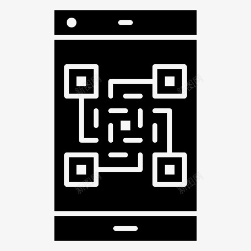 代码支付二维码svg_新图网 https://ixintu.com 代码 支付 二维 扫描 扫描仪 无现金 社会 固体