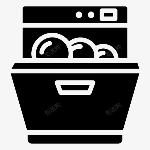 洗碗机家用电器厨房用具svg_新图网 https://ixintu.com 洗碗机 厨房用具 家用电器 媒体 小工 工具集 字形 矢量 矢量图 图标