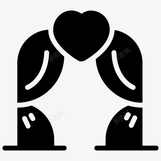 婚礼拱门装饰入口入口门svg_新图网 https://ixintu.com 婚礼 拱门 入口 装饰 结婚 爱情 字形 矢量 矢量图 图标