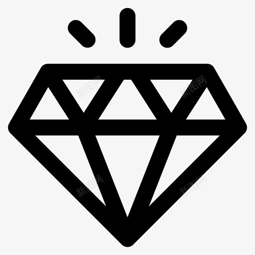 高级钻石电子商务svg_新图网 https://ixintu.com 在线 商店 高级 钻石 电子商务 质量 轮廓