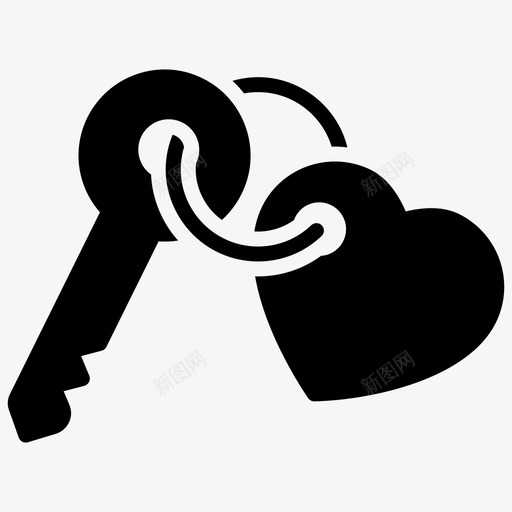 心形键访问键链svg_新图网 https://ixintu.com 心形 爱情 访问 键链 复古 婚礼 字形 矢量 矢量图 图标