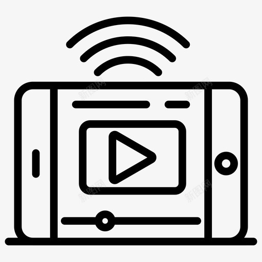 在线视频直播在线视频教程svg_新图网 https://ixintu.com 视频 在线视频 在线 视频直播 教程 讲座 课程 流媒体 营销 社交 媒体