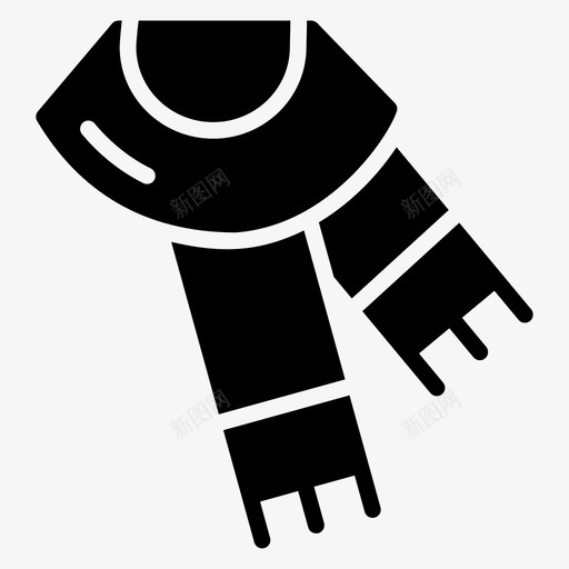 围巾头巾领巾svg_新图网 https://ixintu.com 围巾 头巾 领巾 女装 字形 矢量 矢量图 图标