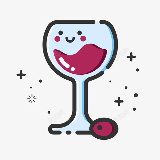 mbe风格红酒svg_新图网 https://ixintu.com 风格 红酒 葡萄酒 美食 食物 西餐 酒杯 手绘 多色 精美 可爱