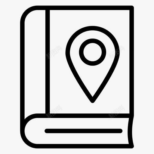图书馆位置地址簿地理书svg_新图网 https://ixintu.com 图书馆 位置 指南 位置图 地址簿 地理书 教育 导航 轮廓 向量 图标