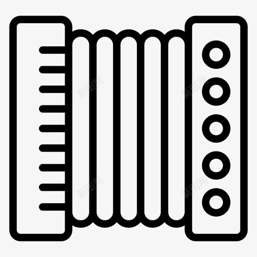 手风琴音乐乐器线向量图标集svg_新图网 https://ixintu.com 手风琴 音乐 乐器 向量 图标