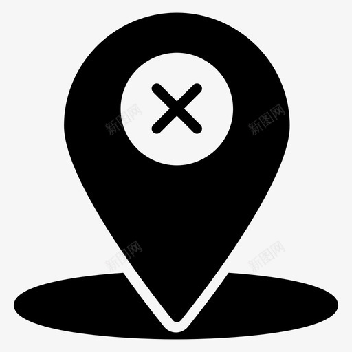删除位置取消位置gpssvg_新图网 https://ixintu.com 位置 删除 导航 取消 地图 实体 矢量 矢量图 图标