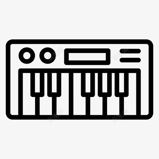 音乐键盘电子乐器键盘合成器svg_新图网 https://ixintu.com 键盘 音乐 乐器 电子 合成器 钢琴 向量 图标