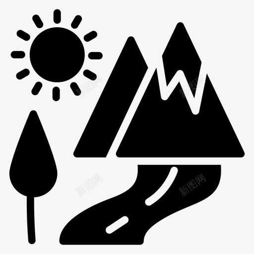 景观乡村小山站svg_新图网 https://ixintu.com 景观 乡村 小山 地形 风景 农业 立体 矢量 矢量图 图标