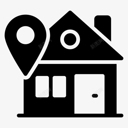 住宅位置建筑建筑位置svg_新图网 https://ixintu.com 住宅 位置 建筑 房屋 地址 导航 立体 矢量 矢量图 图标