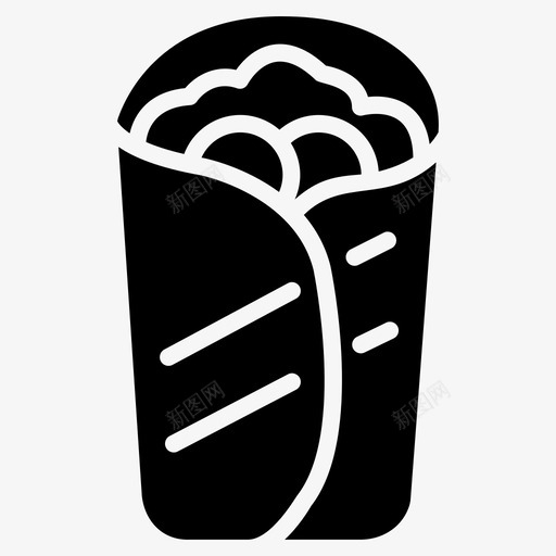 玉米饼玉米卷饼食物svg_新图网 https://ixintu.com 玉米饼 玉米 卷饼 食物 皮塔 三明治 零食 食品 固体 图标