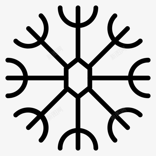 雪冰雪花svg_新图网 https://ixintu.com 冰雪 雪花 冬天 图标 收集 集线
