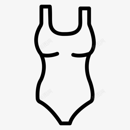 泳衣沙滩服连体泳衣svg_新图网 https://ixintu.com 泳衣 沙滩 连体 女装 系列 矢量 矢量图 图标