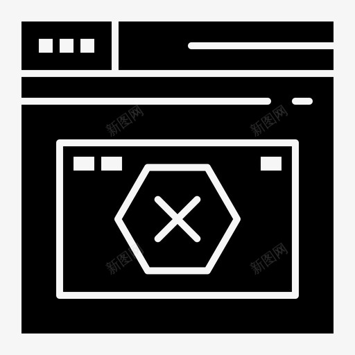 internet错误页面svg_新图网 https://ixintu.com 网站 错误 页面 线框 字形
