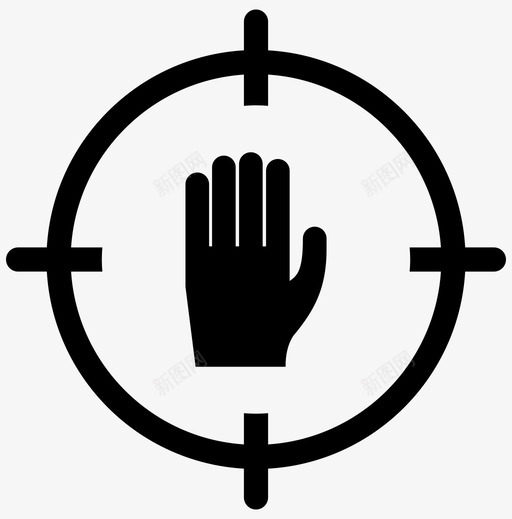 瞄准手注意力目标svg_新图网 https://ixintu.com 瞄准 目标 注意力
