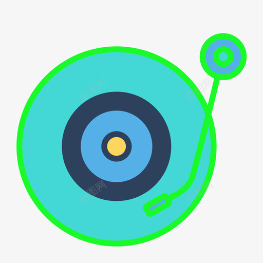 黑胶唱片svg_新图网 https://ixintu.com 黑胶 唱片