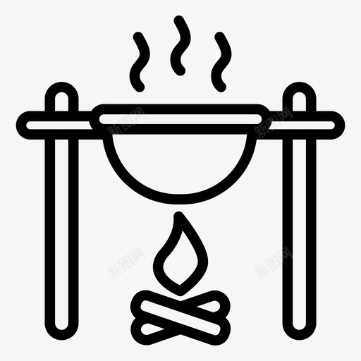 户外烹饪大锅野营食物svg_新图网 https://ixintu.com 烹饪 户外 食物 大锅 野营 传统 夏季 时间 矢量 矢量图 图标