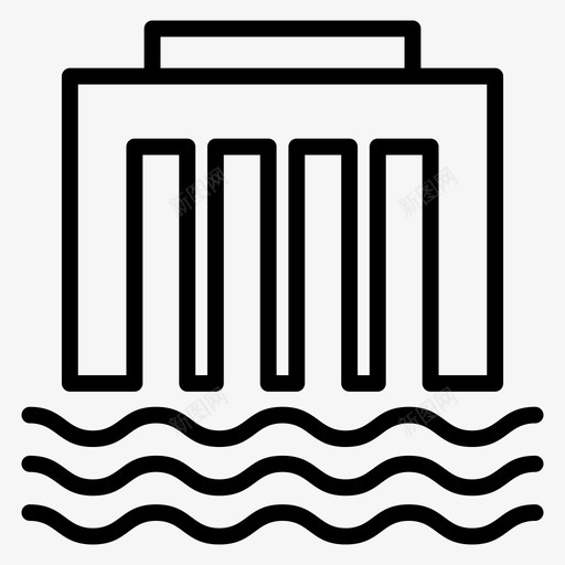 拦河坝水坝堤坝svg_新图网 https://ixintu.com 水坝 拦河坝 堤坝 水库 农业 轮廓 向量 图标