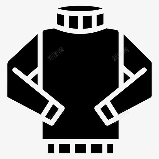 高领毛衣服装针织svg_新图网 https://ixintu.com 高领 毛衣 服装 针织 冬装 女装 字形 矢量 矢量图 图标
