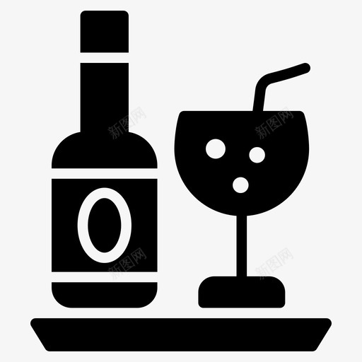 葡萄酒酒精啤酒瓶svg_新图网 https://ixintu.com 葡萄酒 酒精 啤酒瓶 酒瓶 酒杯 食品 固体 图标