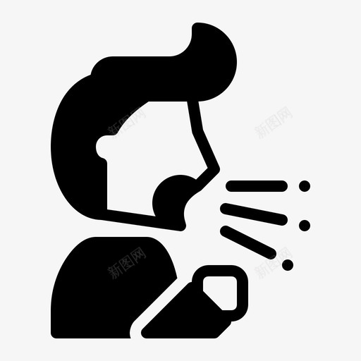 咳嗽冠状病毒covid19svg_新图网 https://ixintu.com 冠状 卡通 咳嗽 流感 流行 病毒