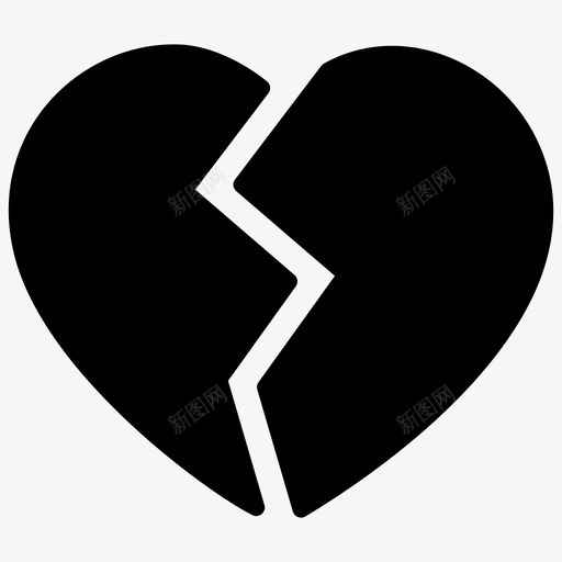 破碎的心分手心碎svg_新图网 https://ixintu.com 破碎 分手 心碎 向量 离婚 一组 爱情 婚礼 字形 矢量 矢量图