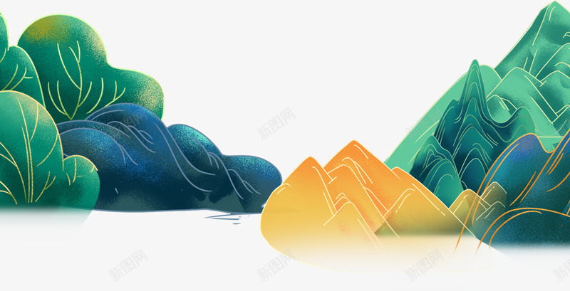 近山png免抠素材_新图网 https://ixintu.com 近山