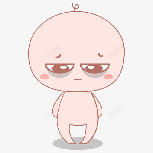 丧丧的豆丁svg_新图网 https://ixintu.com 丧丧 豆丁 填充 多色 可爱 表情