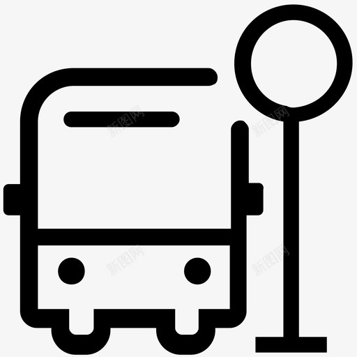 公交站点svg_新图网 https://ixintu.com 公交站点
