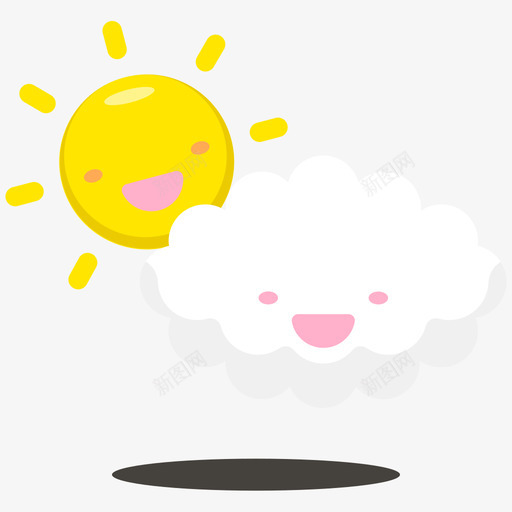 太阳和云朵svg_新图网 https://ixintu.com 太阳 云朵 多色