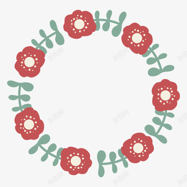 手绘卡通花卉花环边框装饰透明图案6png免抠素材_新图网 https://ixintu.com 手绘 卡通 花卉 花环 边框 装饰 透明 透明图 图案