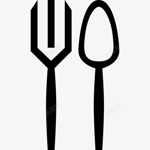 餐具叉勺Asvg_新图网 https://ixintu.com 餐具 叉勺
